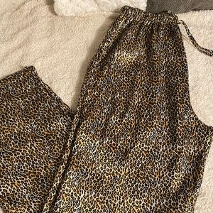 Never worn cheetah print silk sleeping pants